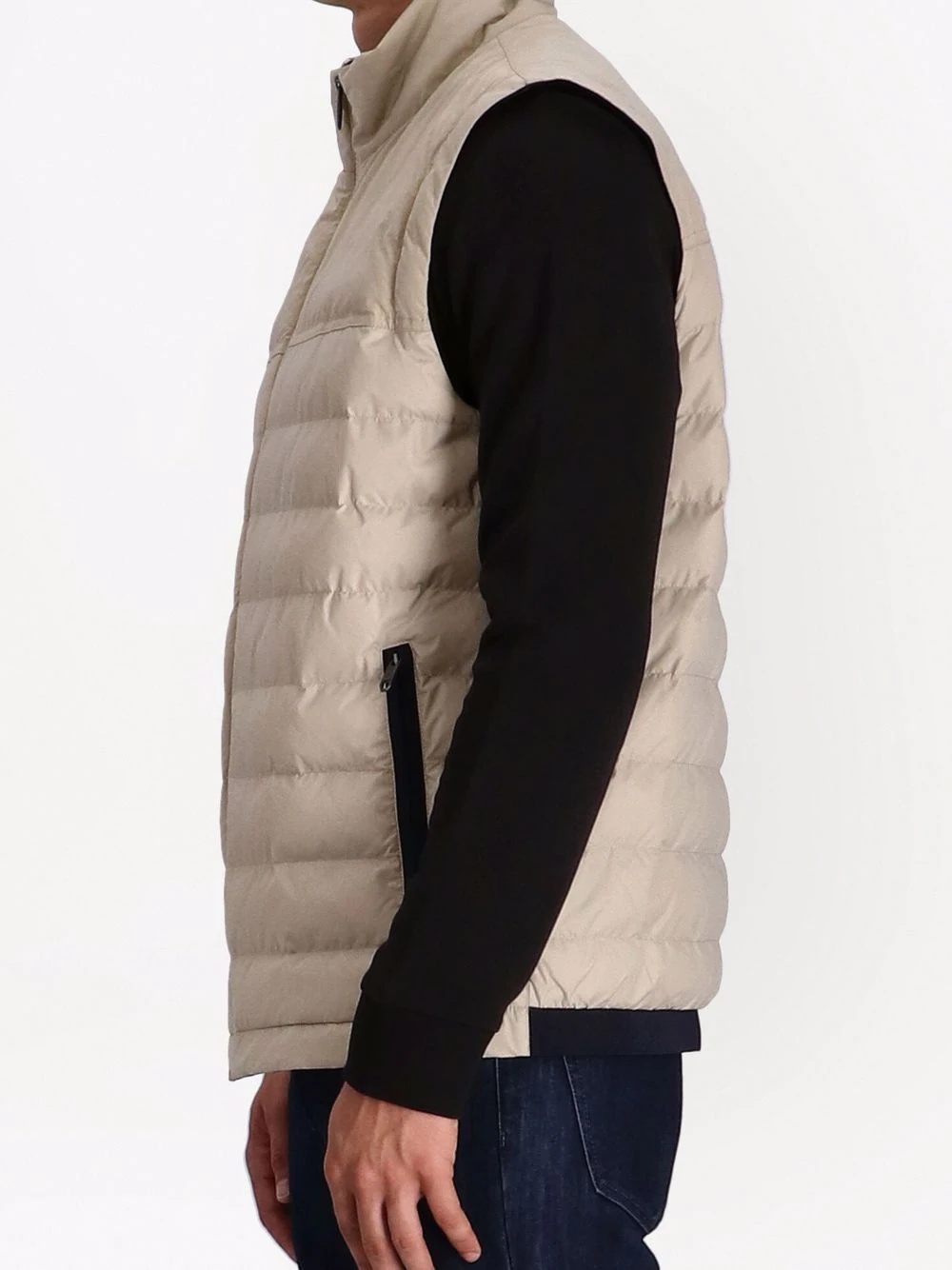 zip-up padded gilet - 5