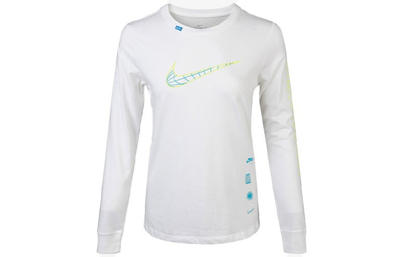 (WMNS) Nike Sportswear Round Neck Long Sleeves Casual White CV9174-100 - 1