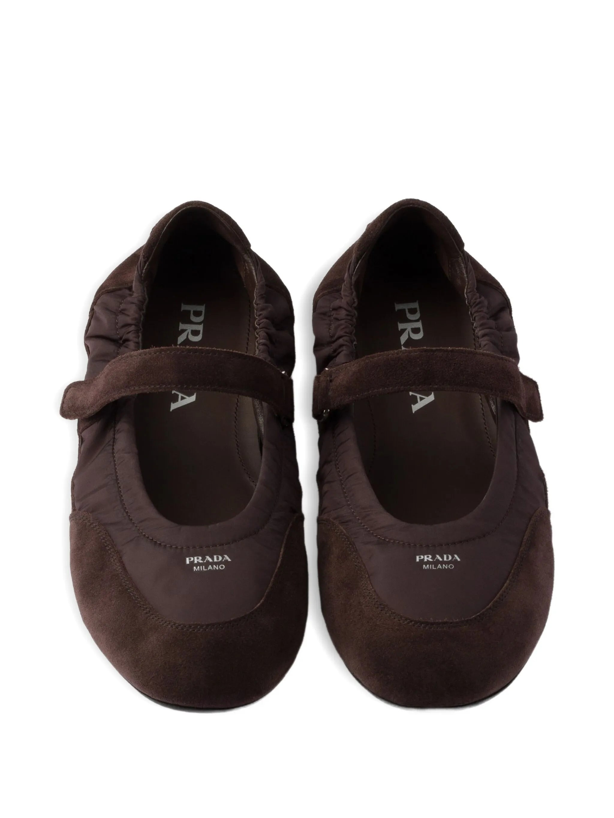 Prada Collapse Suede Ballet Flats - 4