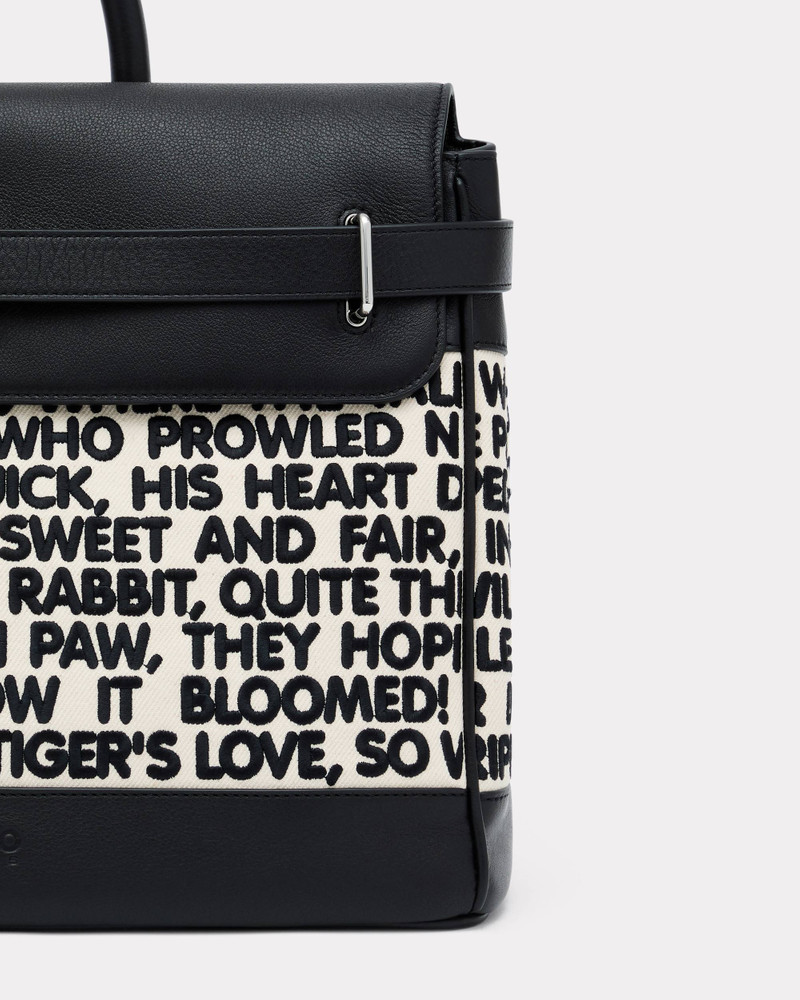 'KENZO Holdall' bag in canvas and leather 3