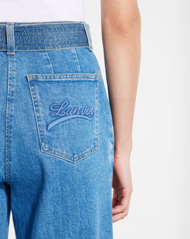 LANVIN LOGO EMBROIDERED PANTS - 4