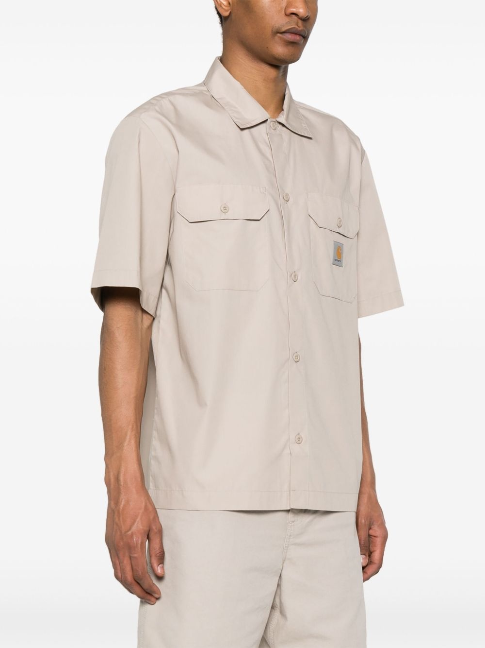 logo-patch shirt - 3