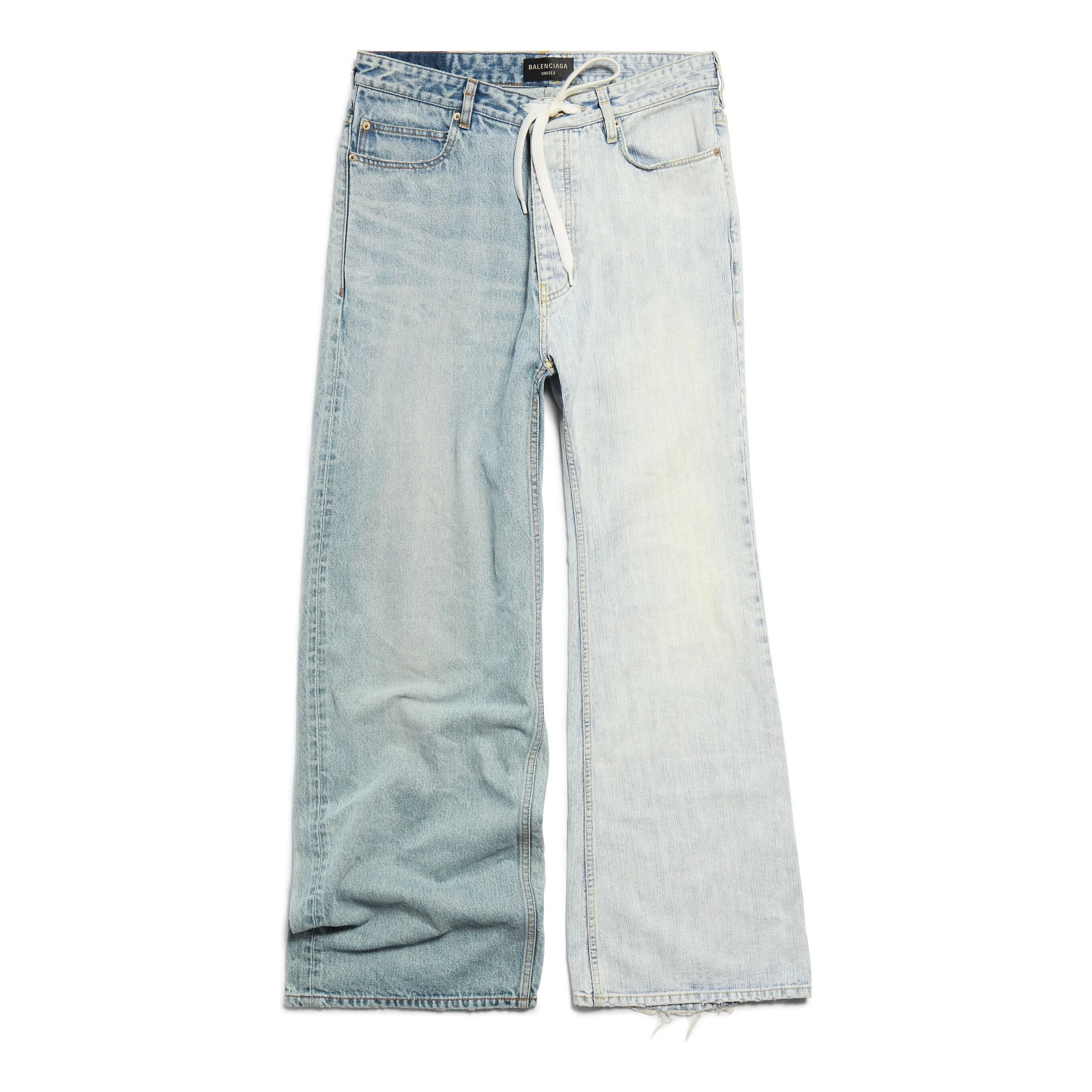 (WMNS) Balenciaga Fifty-fifty Pants 'Blue' 793766TQW752664 - 1