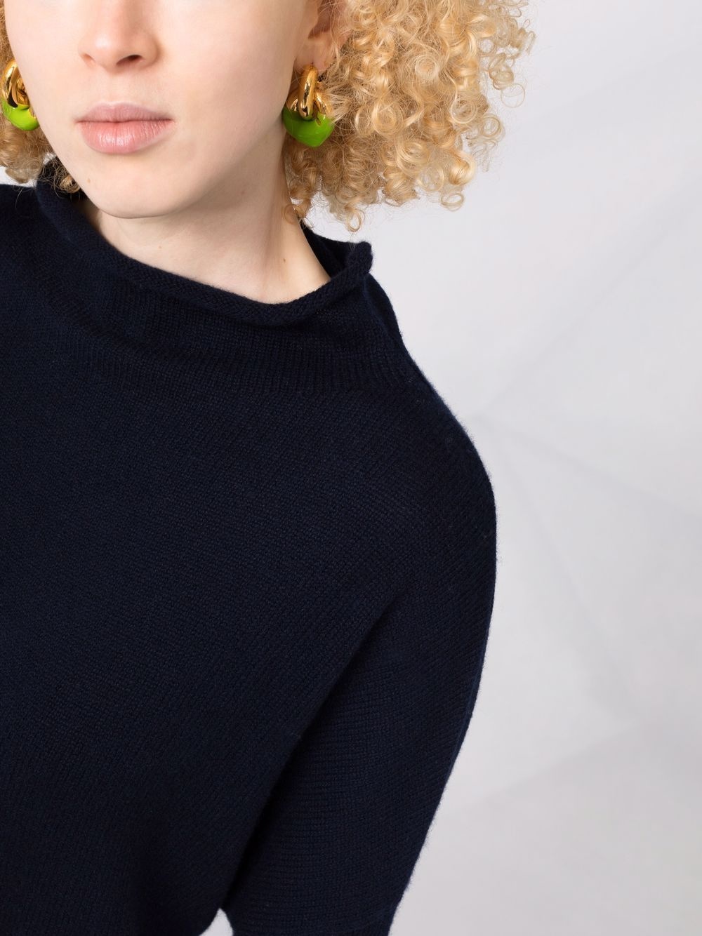 mock-neck cashmere jumper - 3