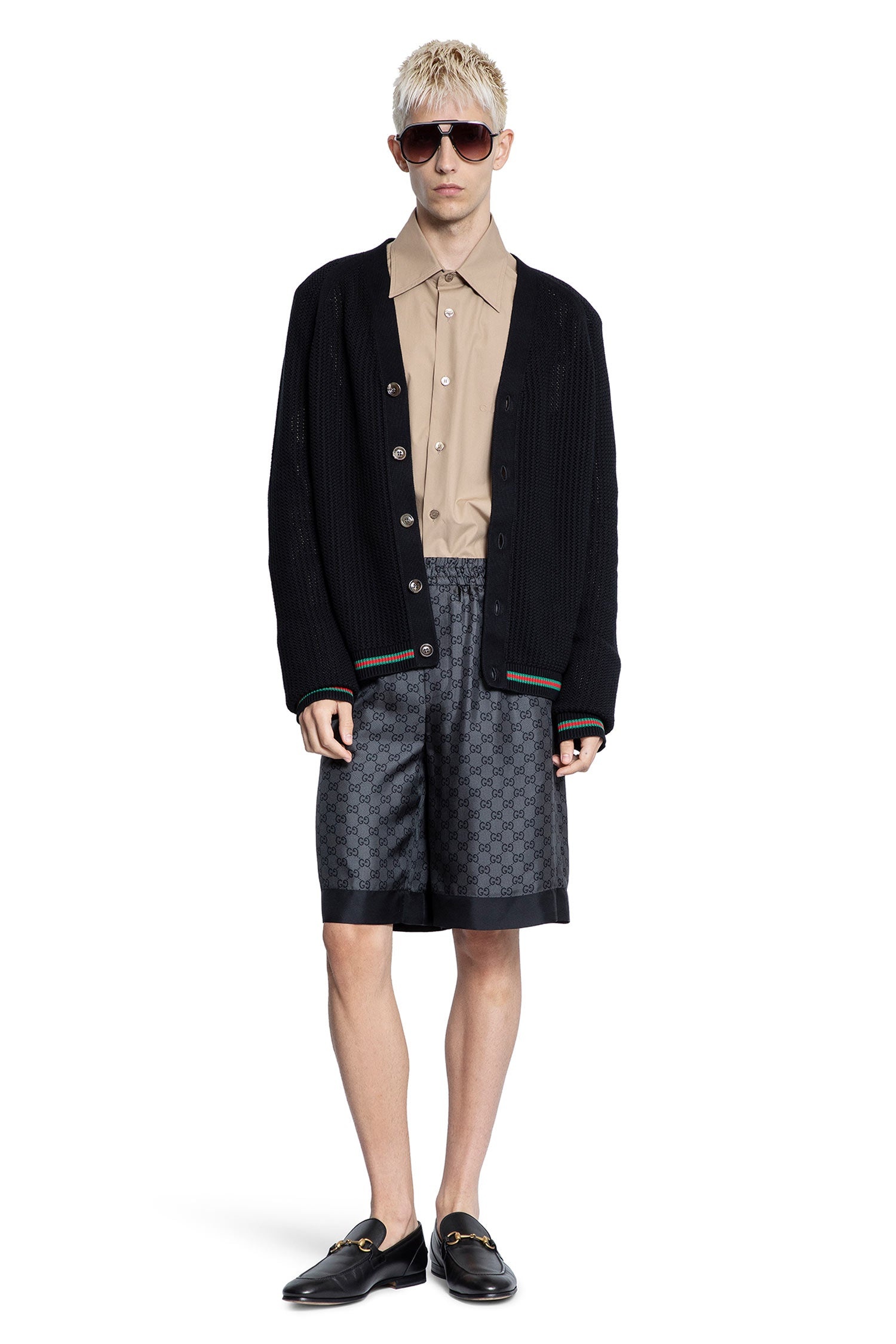 Gg-Silk-Twill-Shorts - 4