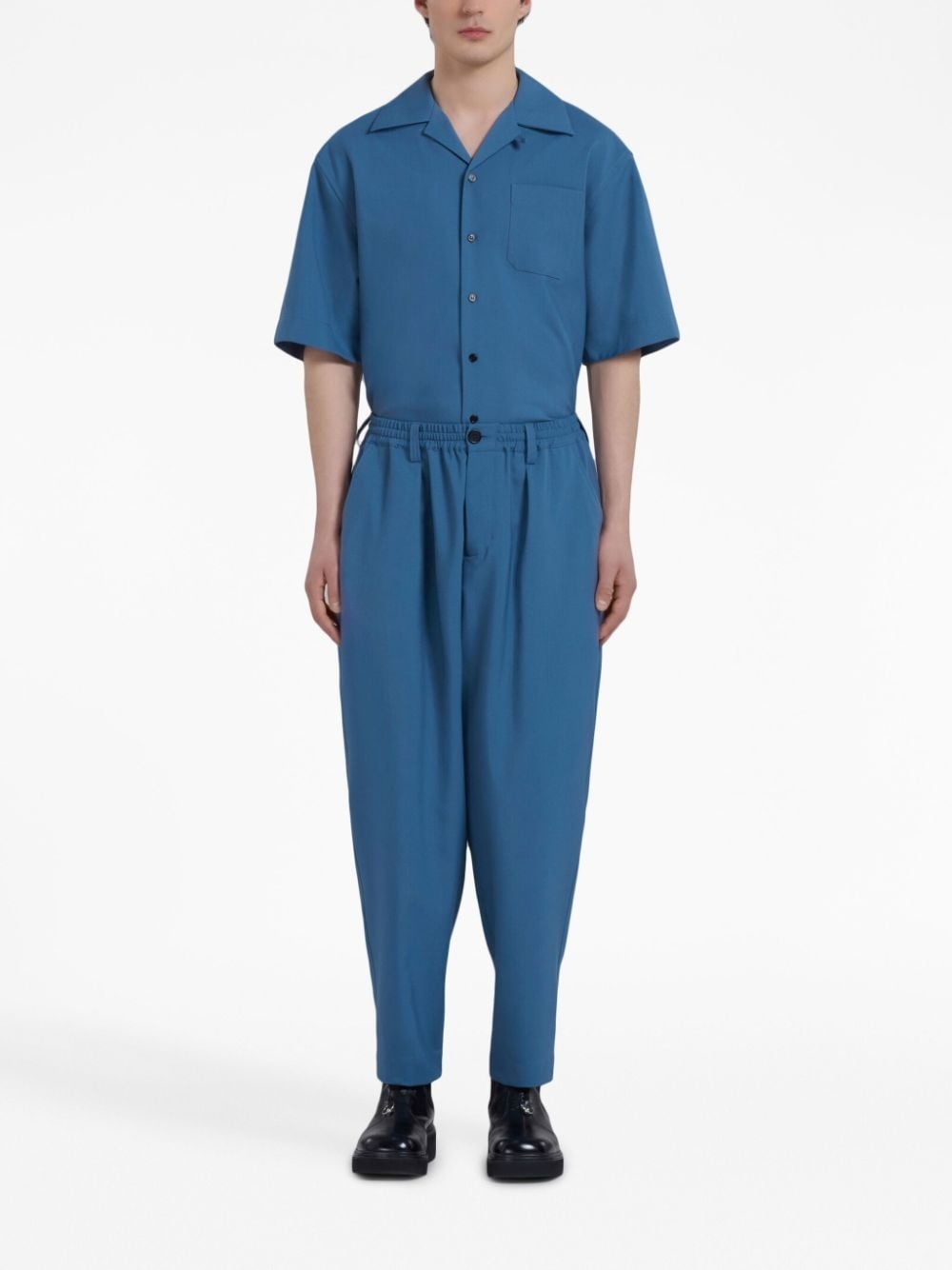 tapered-leg wool trousers - 3