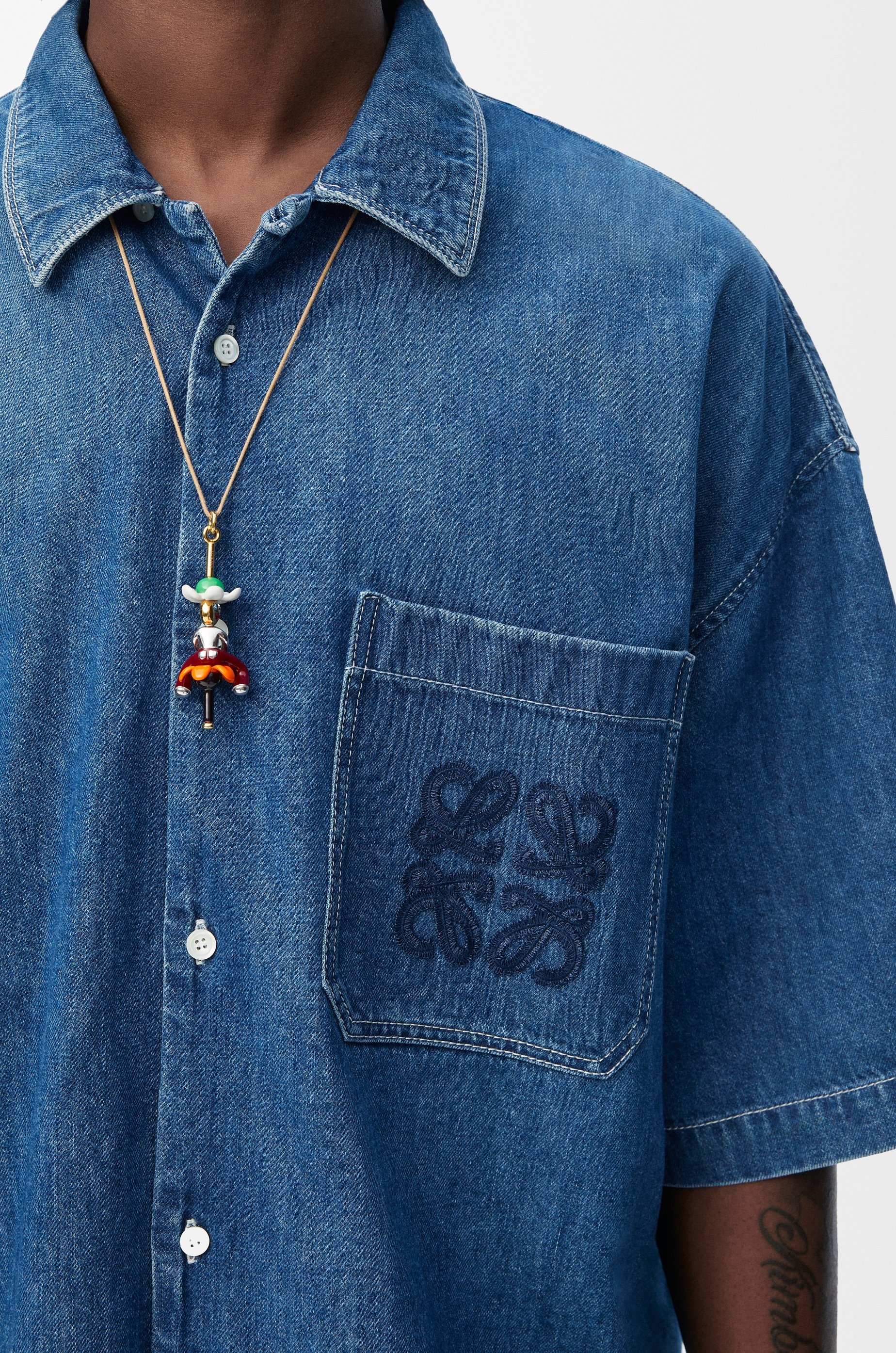 Short sleeve shirt in denim - 5