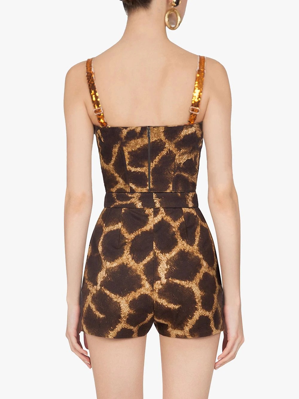 giraffe print bustier top - 4