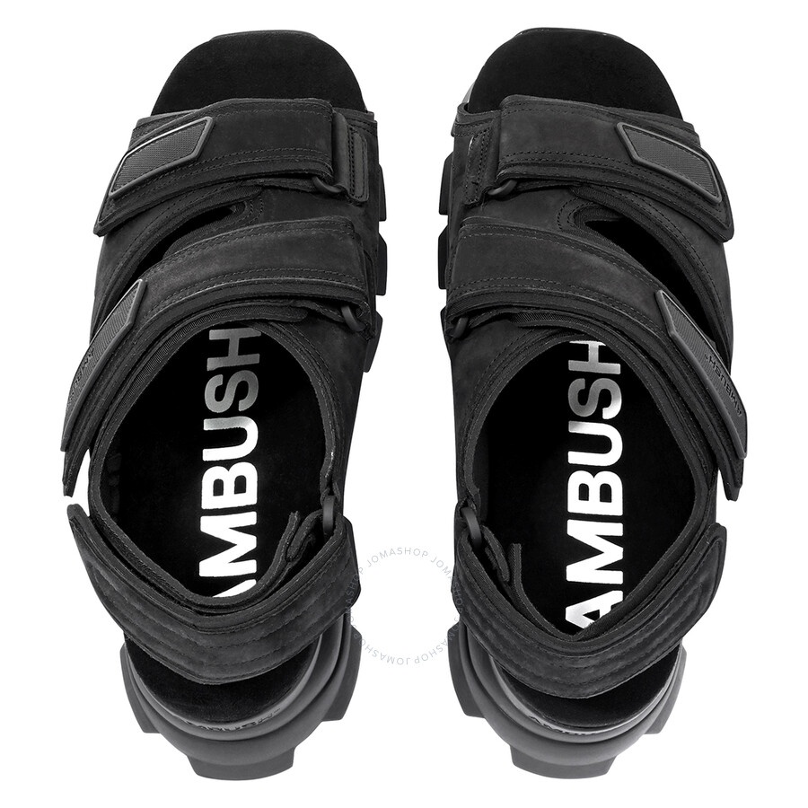 Ambush Ambush Men's Black Trek Strap Sandals | jomashop