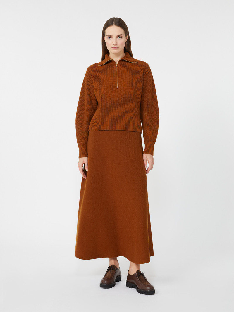 Max Mara NADAR Wool and cashmere jumper with zip outlook