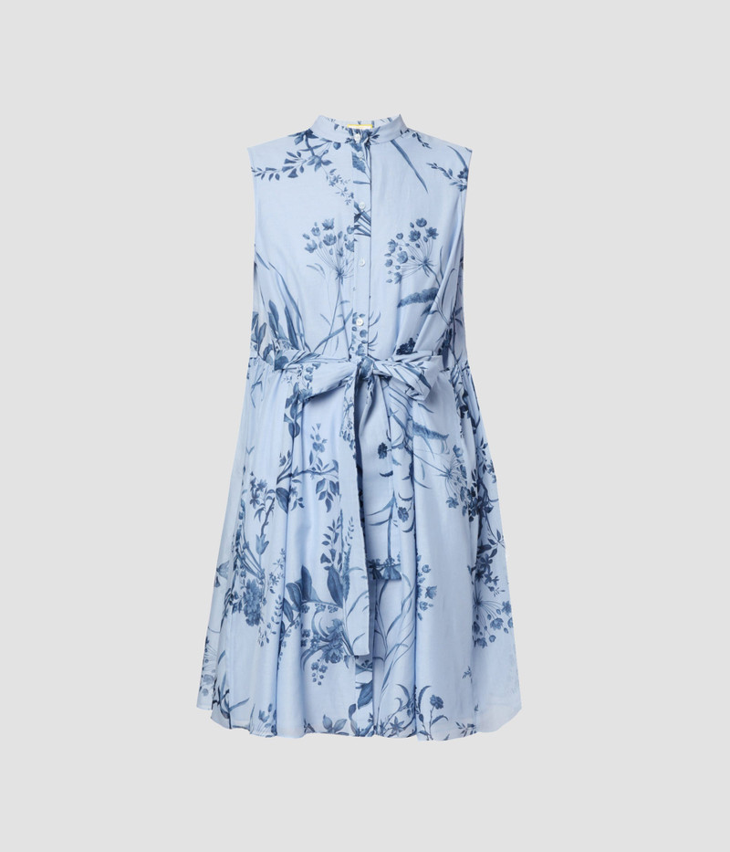 SLEEVELESS VOLUME HEM SHORT DRESS - 1