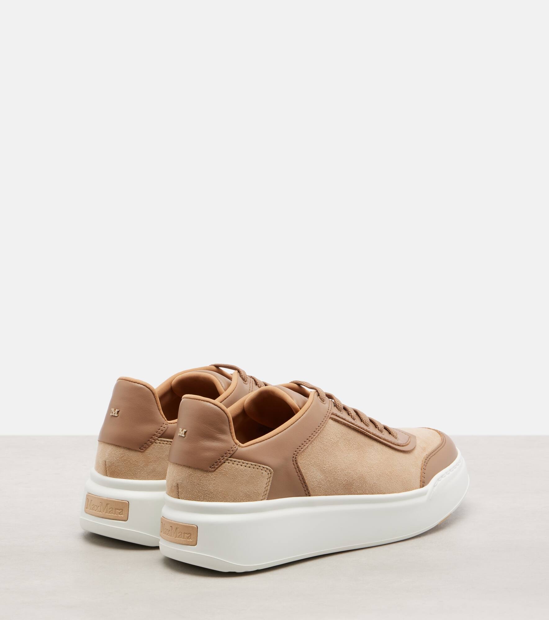 Maxisuede leather-trimmed sneakers - 2