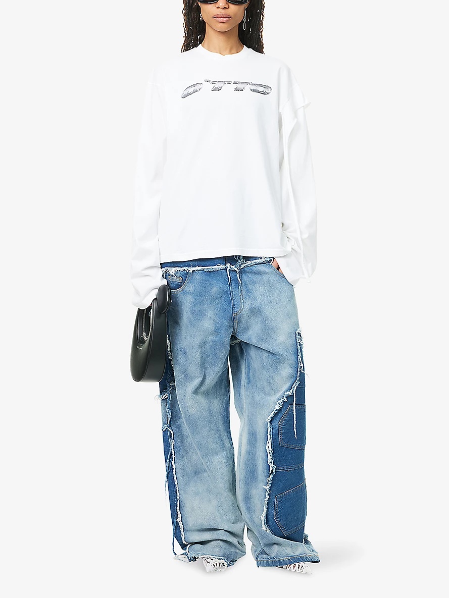 Grafik Long-Sleeve Cotton-Jersey T-Shirt - 2