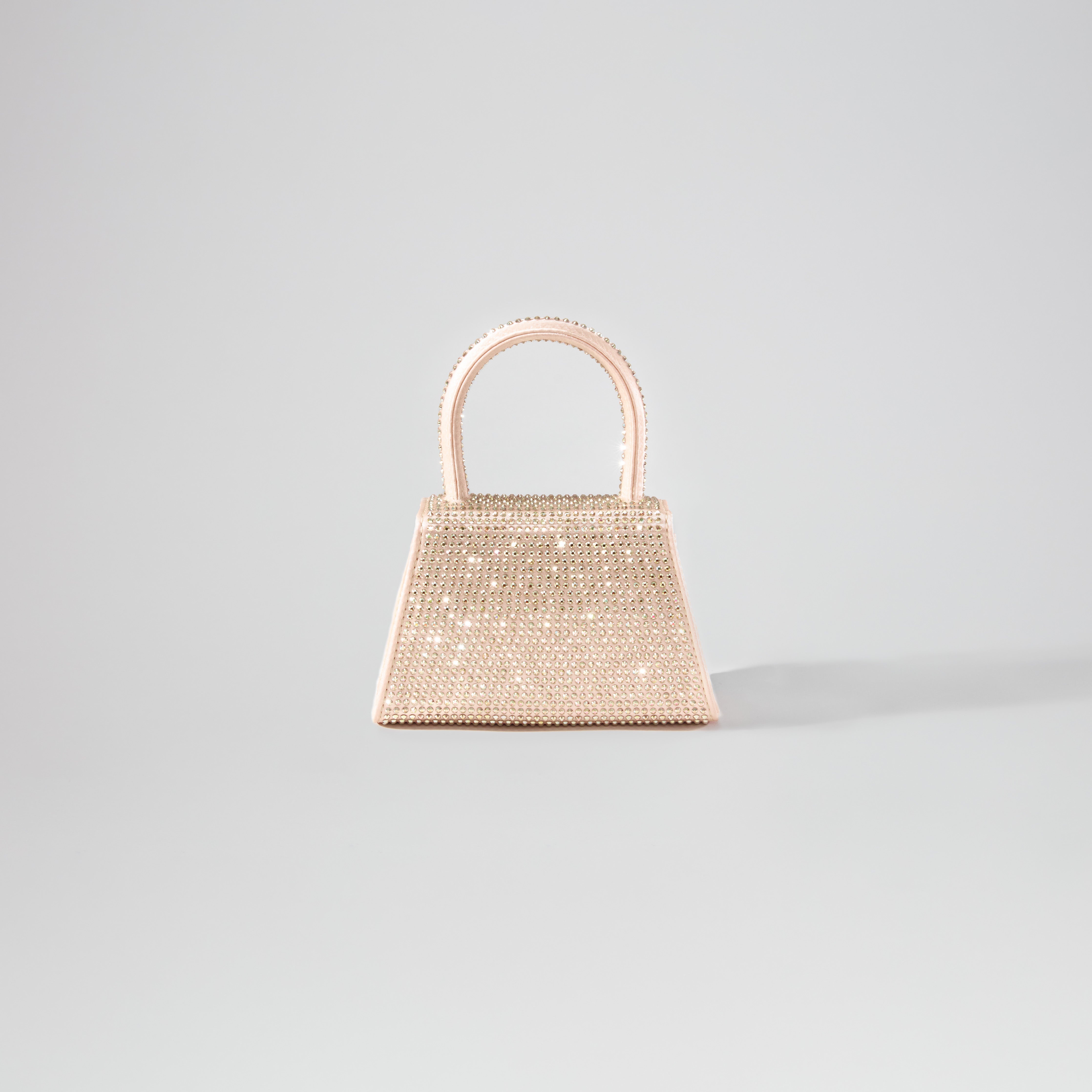Gold Rhinestone Micro Bow Bag - 3