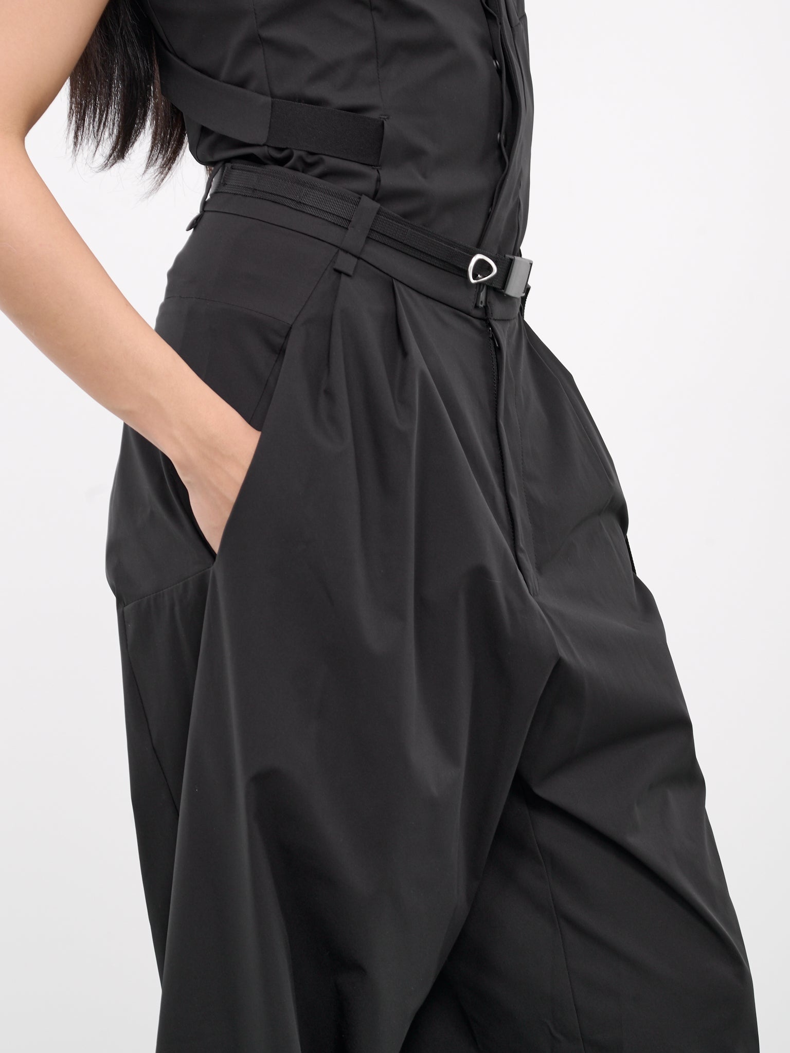 Belted Wide Pants - 4
