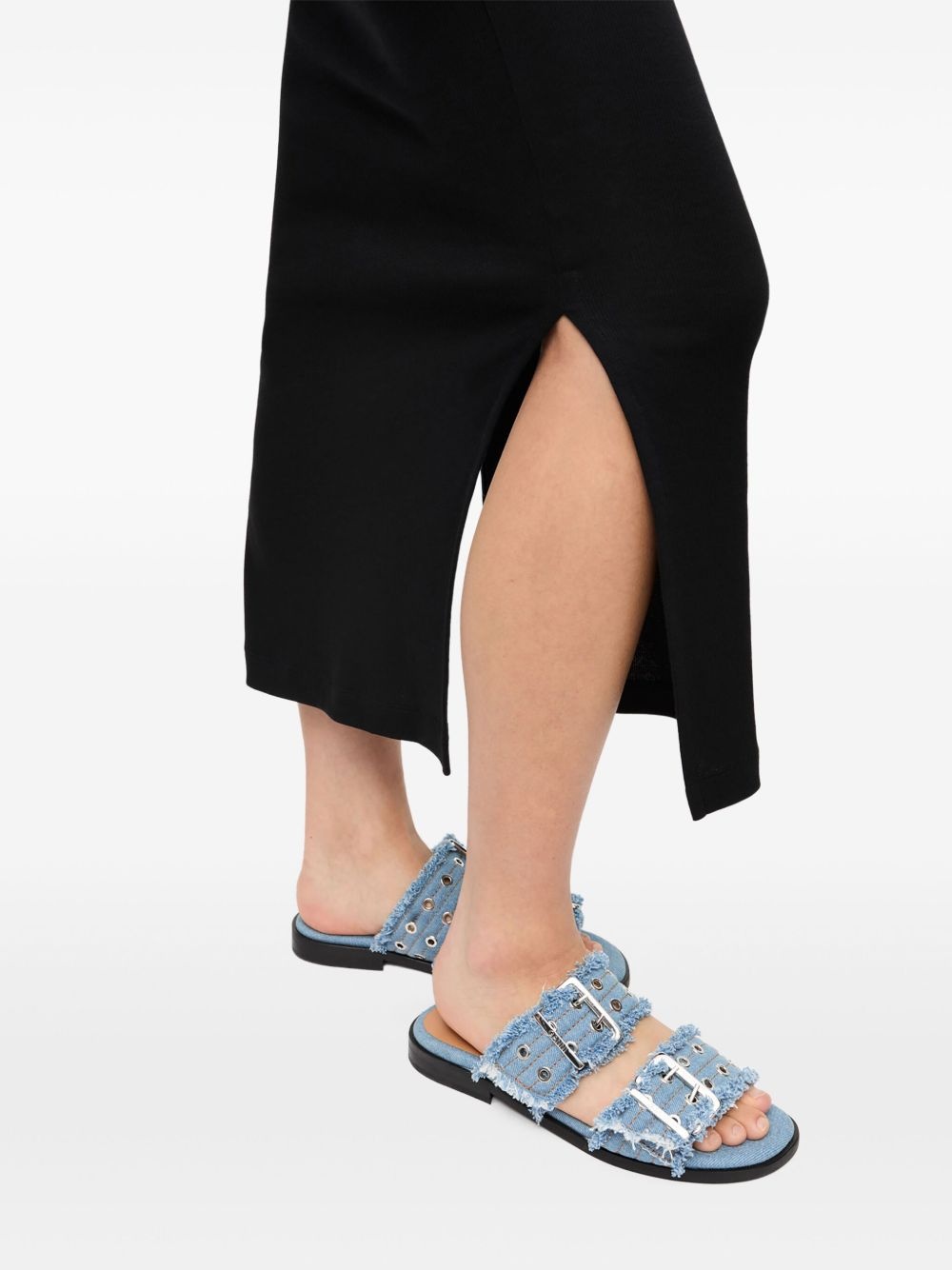 Feminine denim sandals - 5
