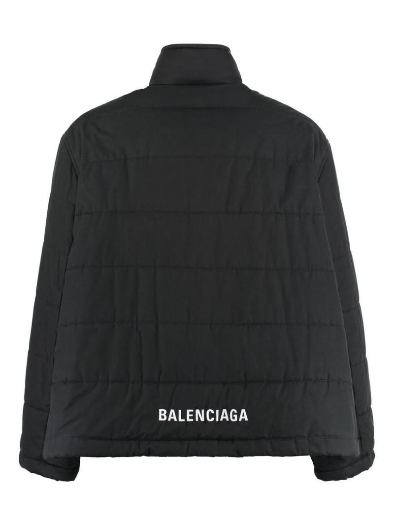 BALENCIAGA logo-print hooded padded jacket outlook