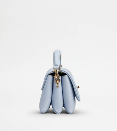 Tod's T TIMELESS FLAP BAG IN LEATHER MICRO - LIGHT BLUE outlook