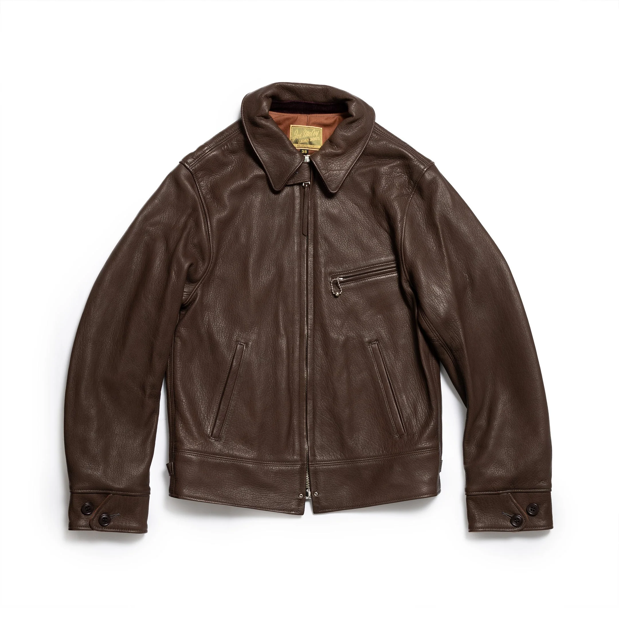 The Real McCoy's 30s Sports Jacket / Freeman Deerskin Brown - 1