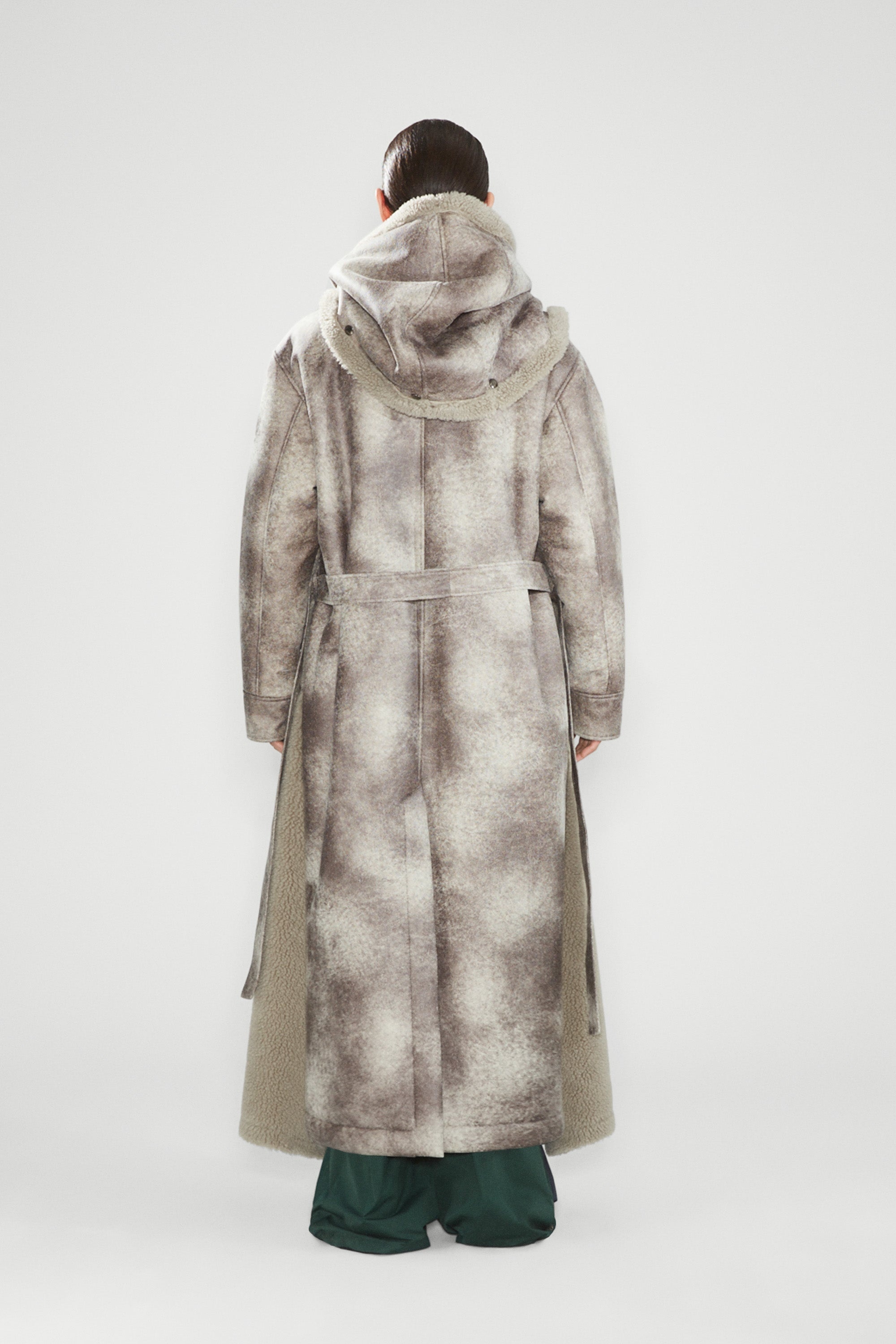 Snap Off Panel Hood Aviator Coat - 5