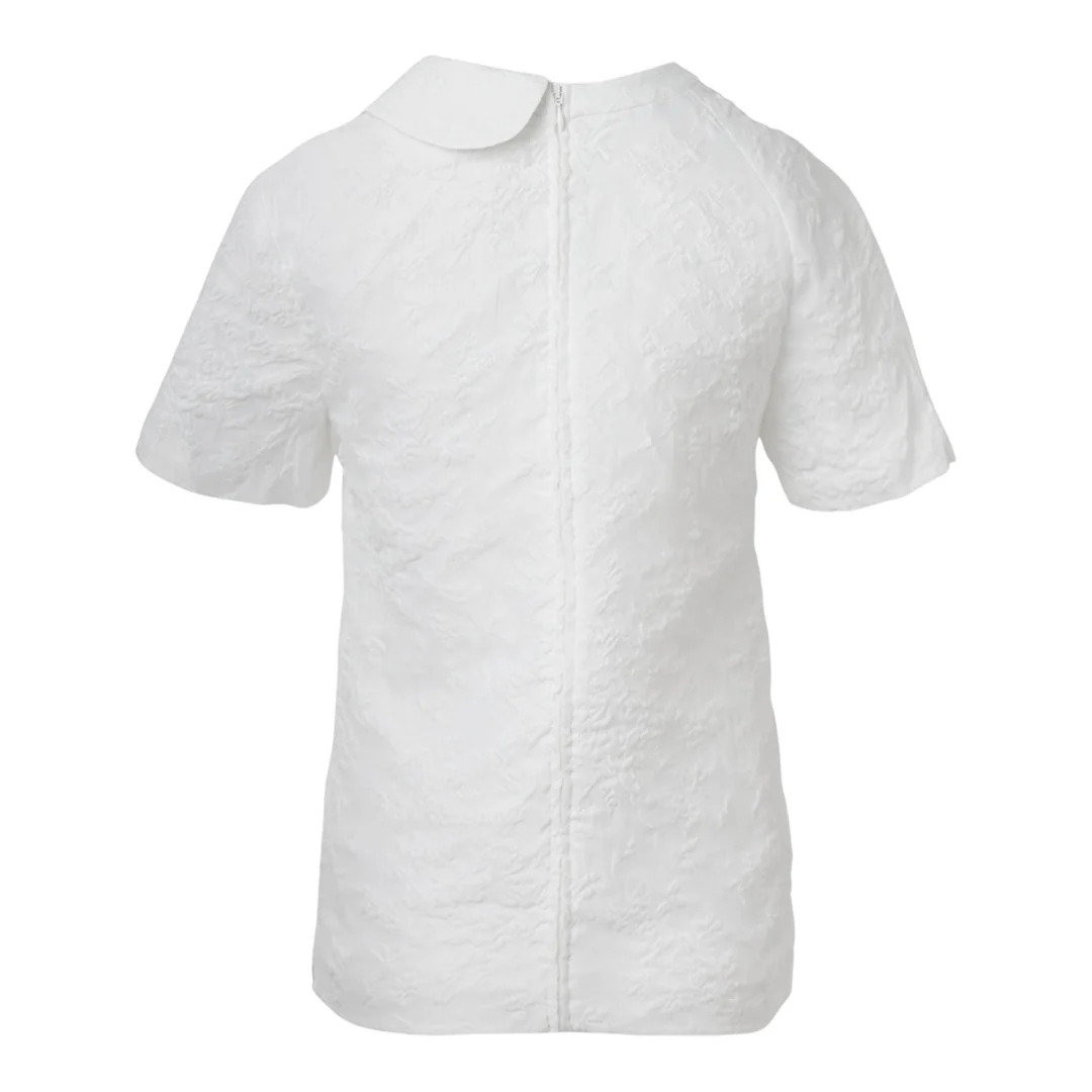 Semi-Peter Pan Collar Top - 2