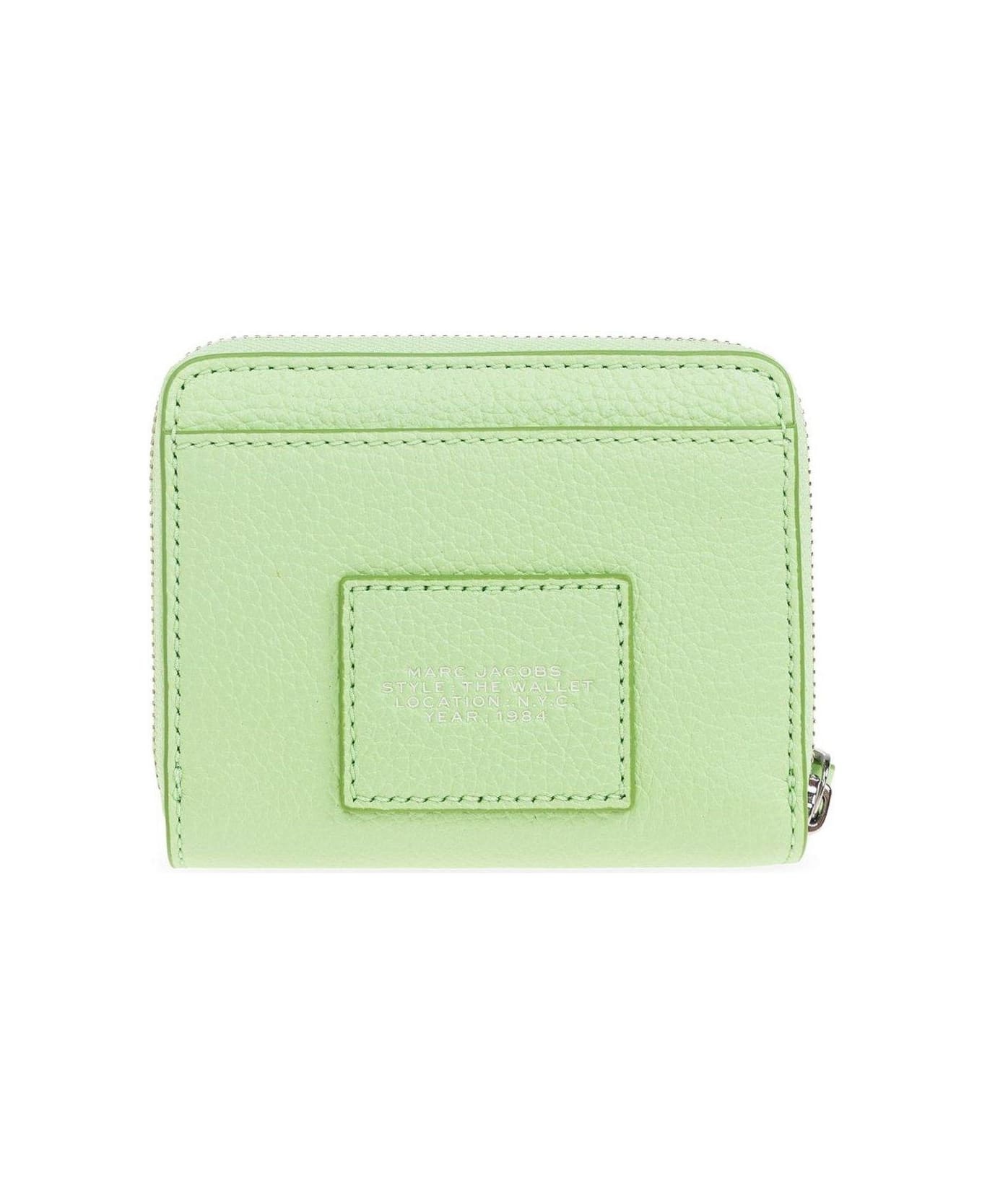 Logo Printed Zipped Mini Compact Wallet - 4