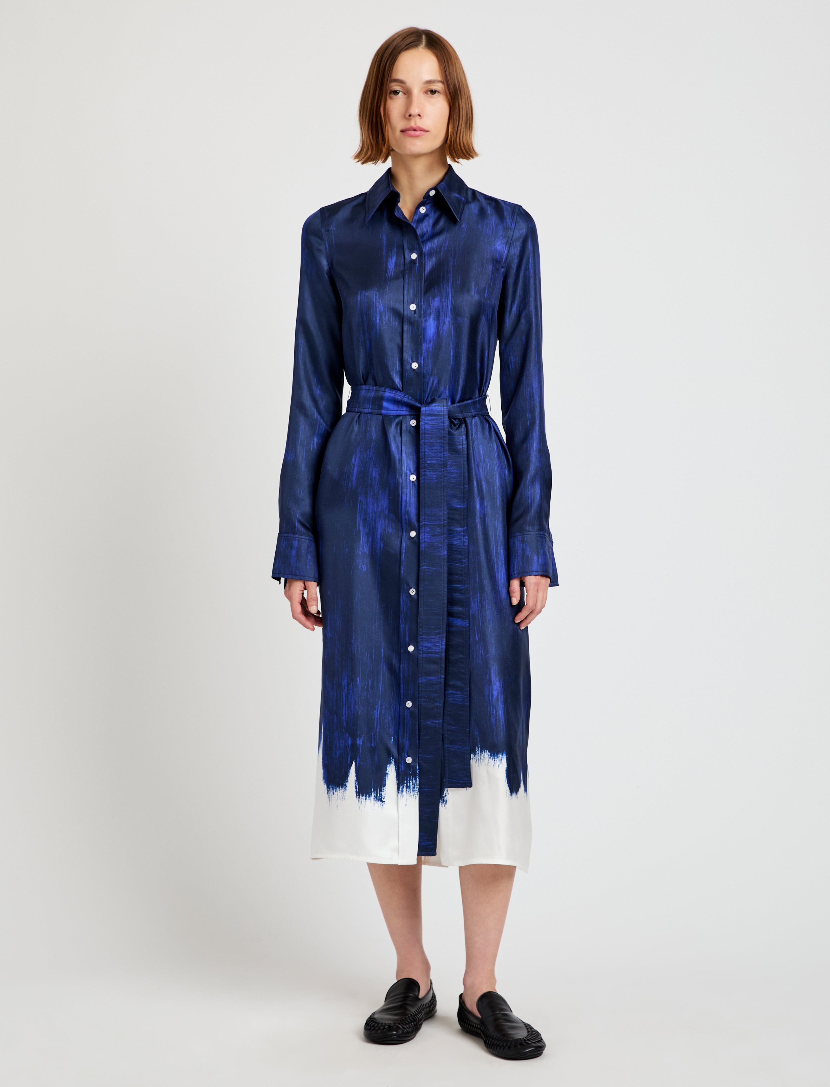 Amaya Dress in Double Printed Silk Twill - 6