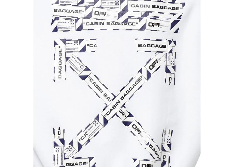 Off-White OFF-WHITE Airport Tape Arrows Diag Hoodie White outlook