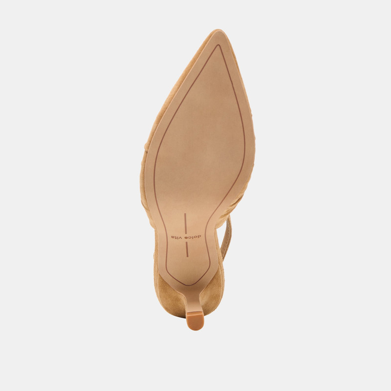 KEIRA HEELS LT BROWN SUEDE 9