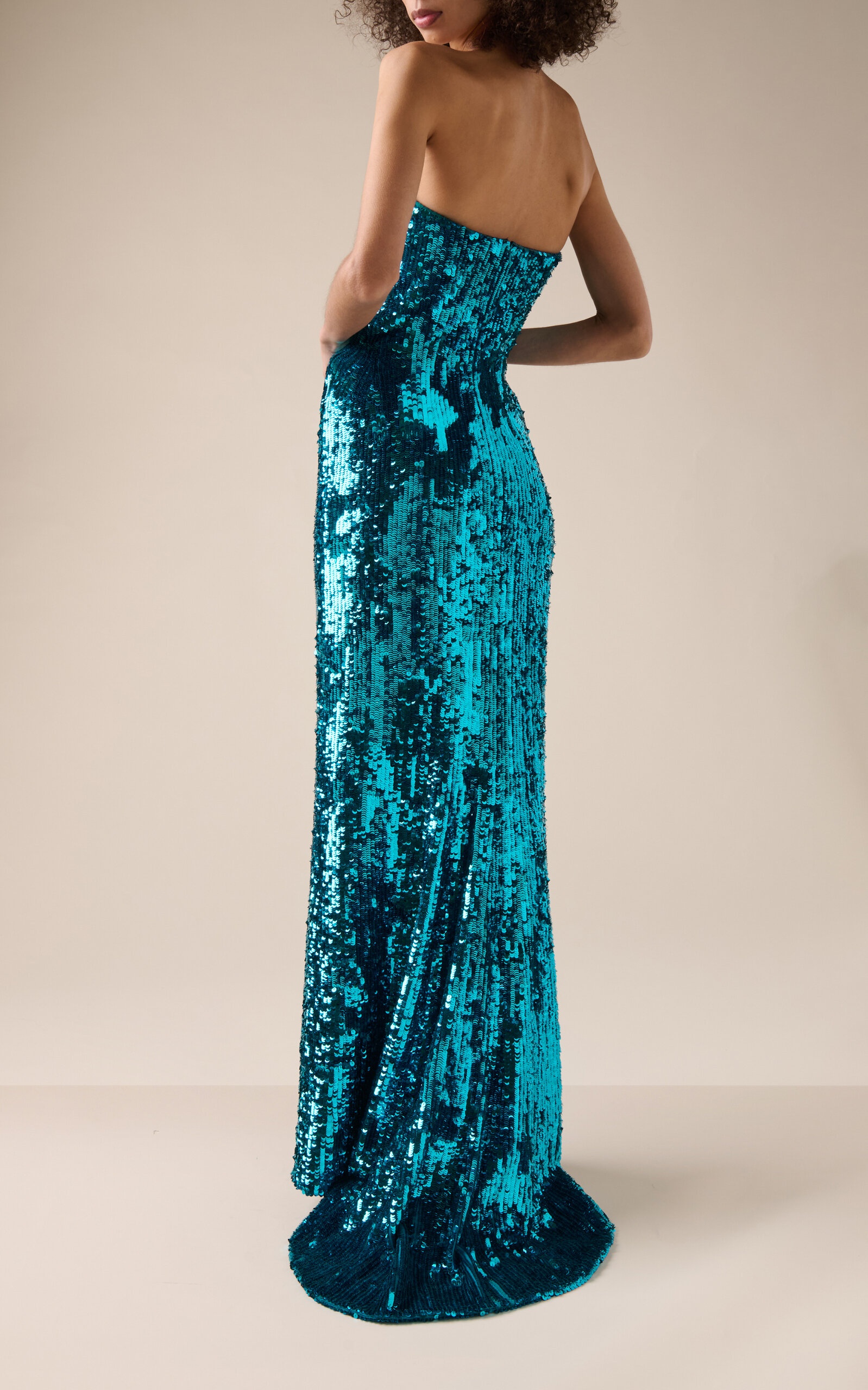 Hourglass Sequined Gown blue - 4