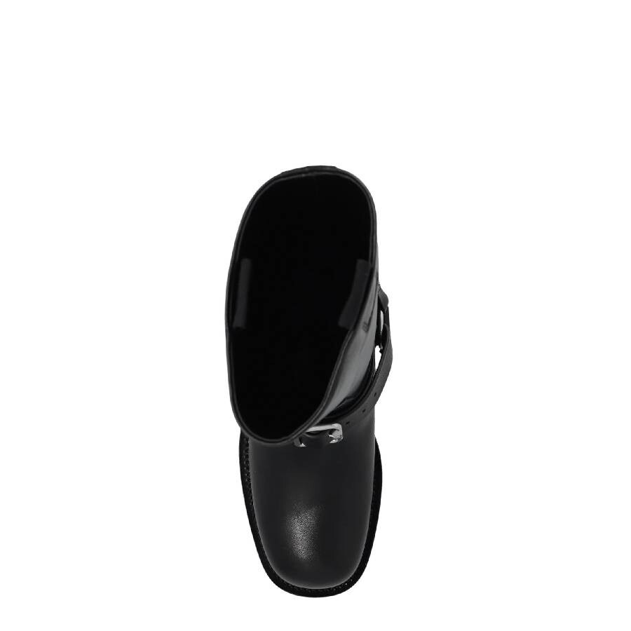Burberry Buckled-Strap Saddle Leather Boots - 3
