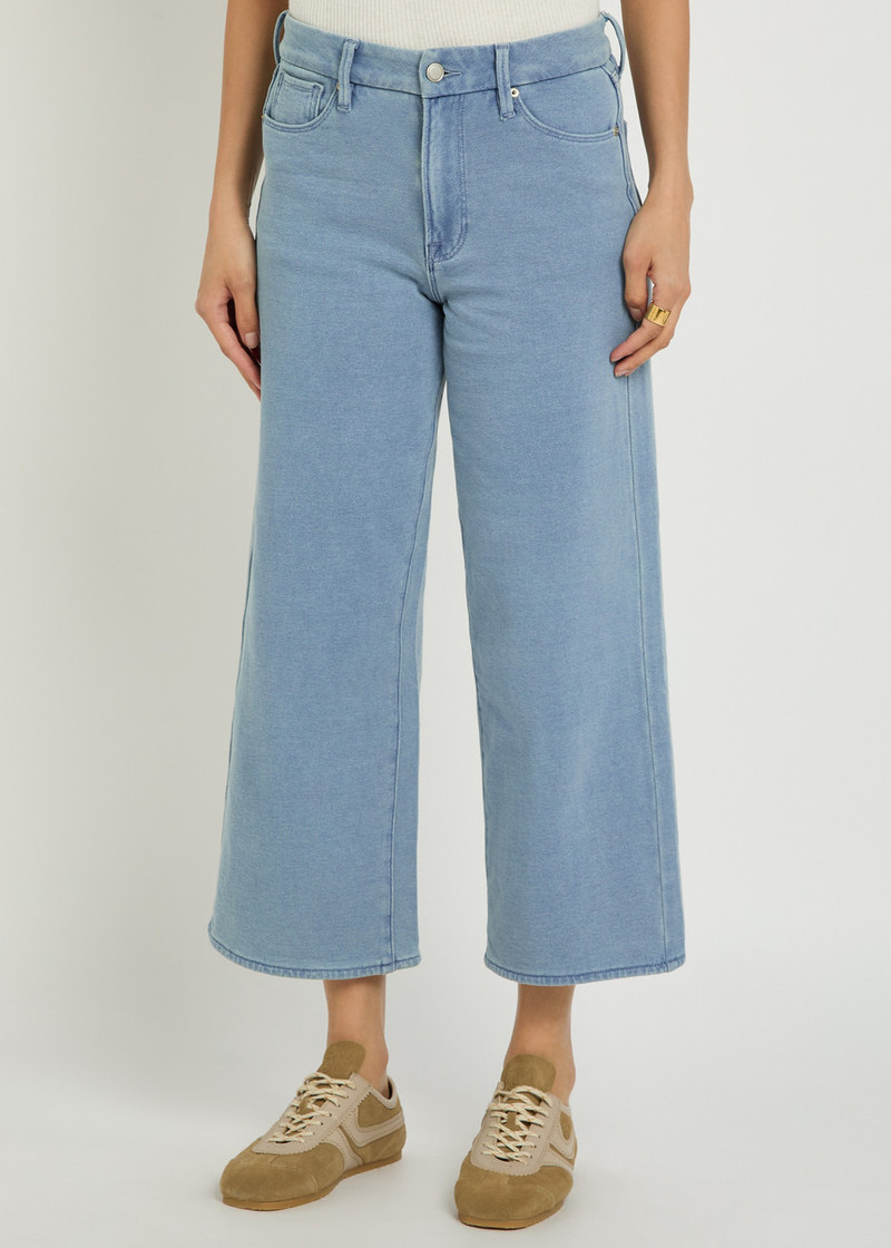 GOOD AMERICAN Good American Jeanius Cropped Wide-leg Trousers outlook