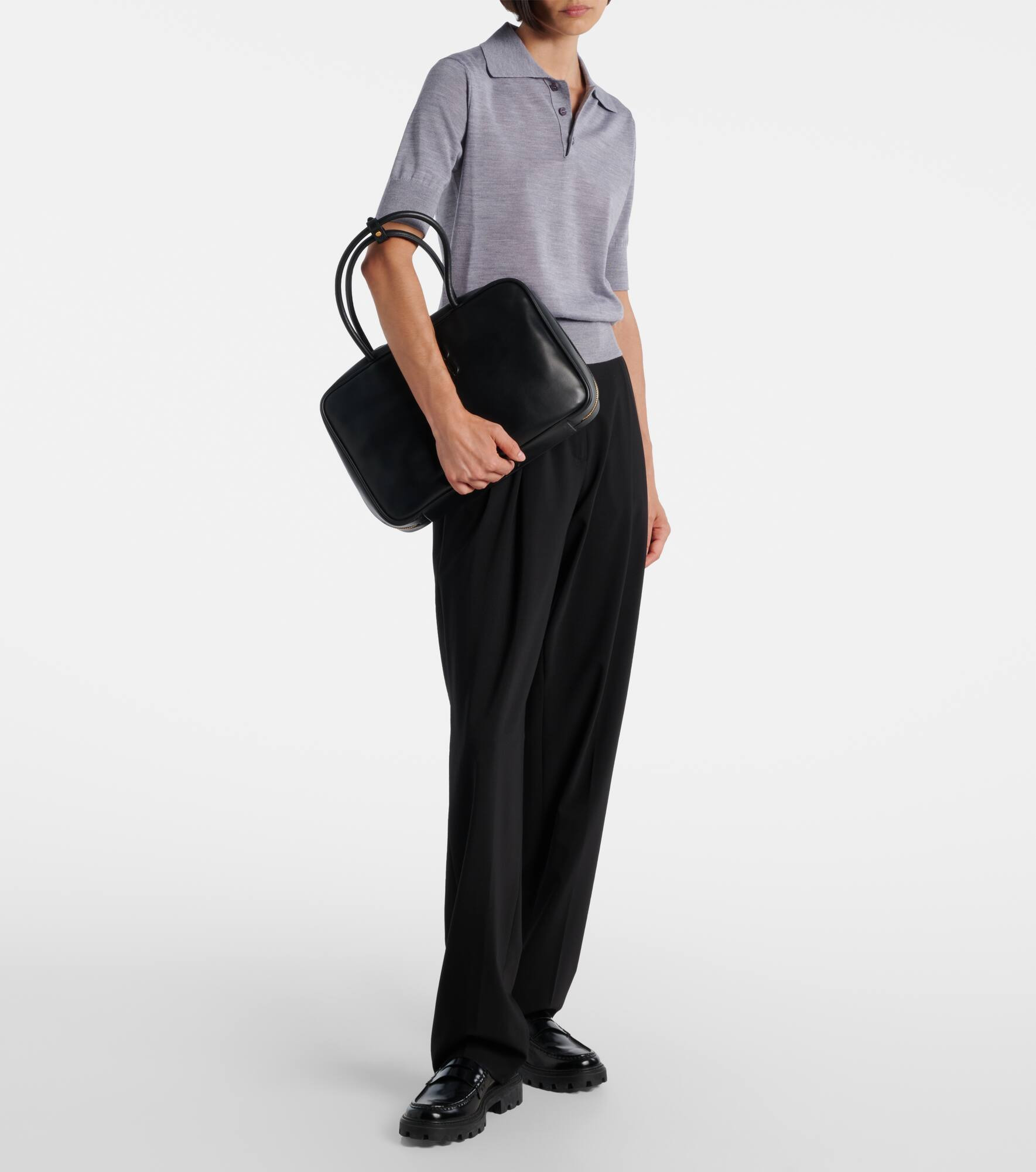 Wool and silk polo shirt - 2