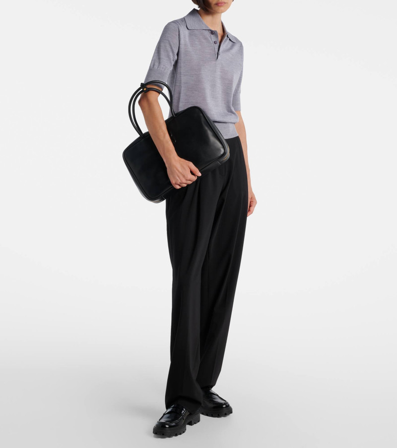 AMI Paris Wool and silk polo shirt outlook