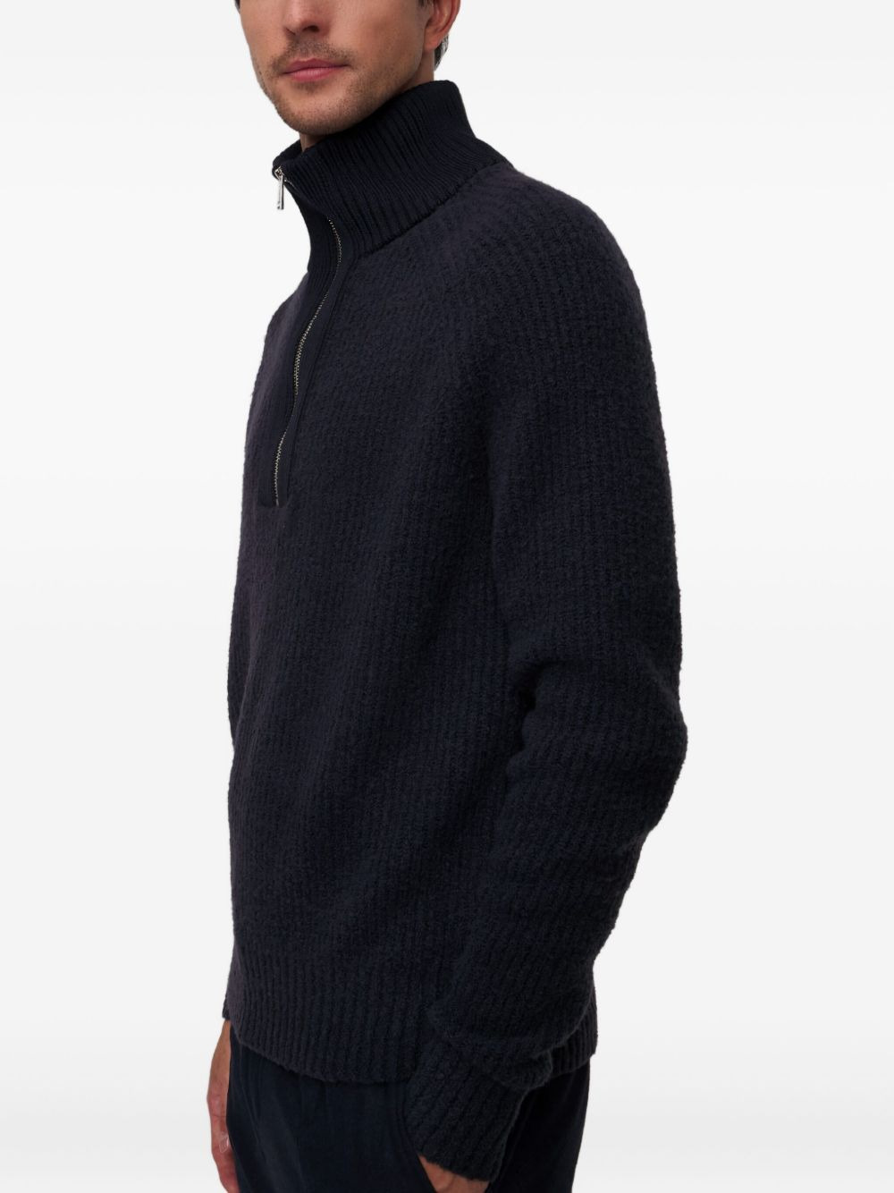 high-neck half-zip sweater - 4