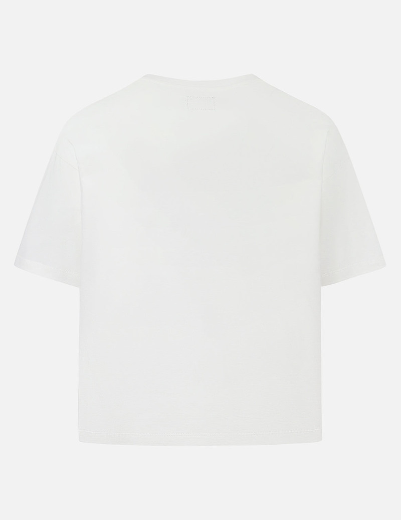 EVISU Seagull and Hummingbird Print Cropped T-shirt outlook