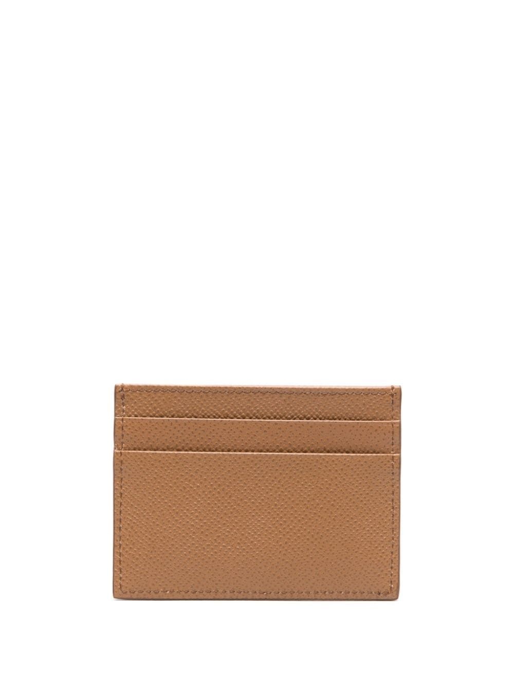 logo-tag leather card holder - 4