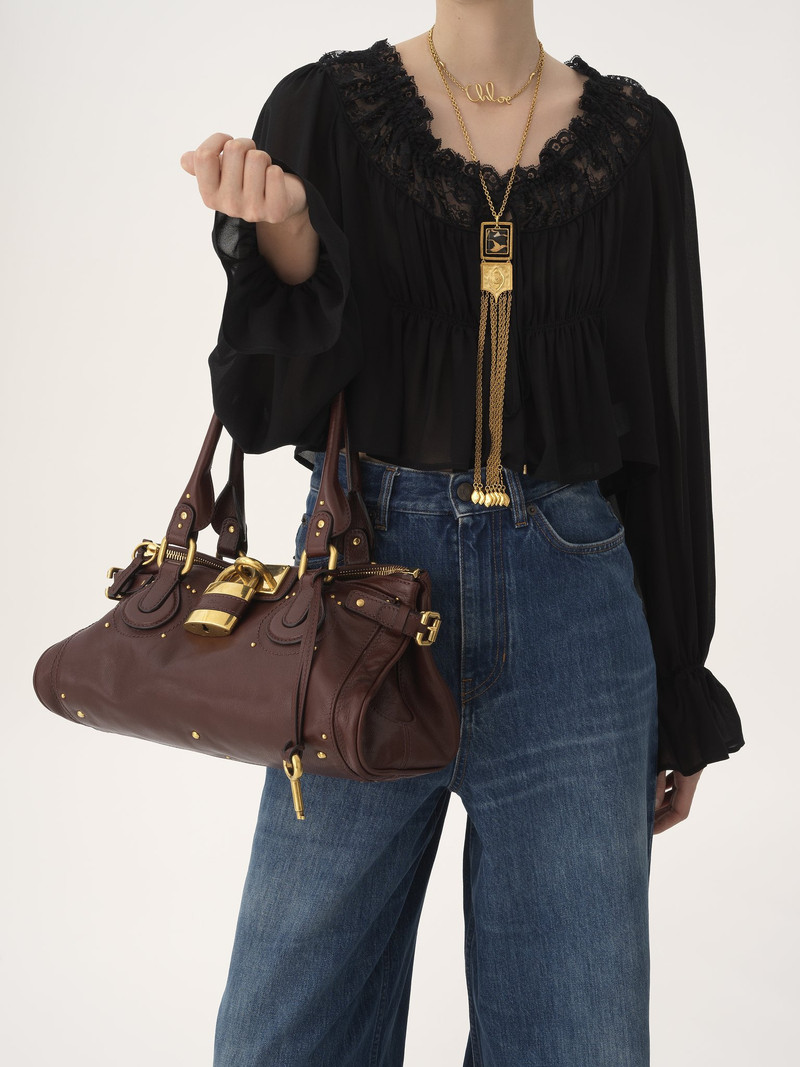 Chloé PADDINGTON BAG IN GRAINED LEATHER outlook