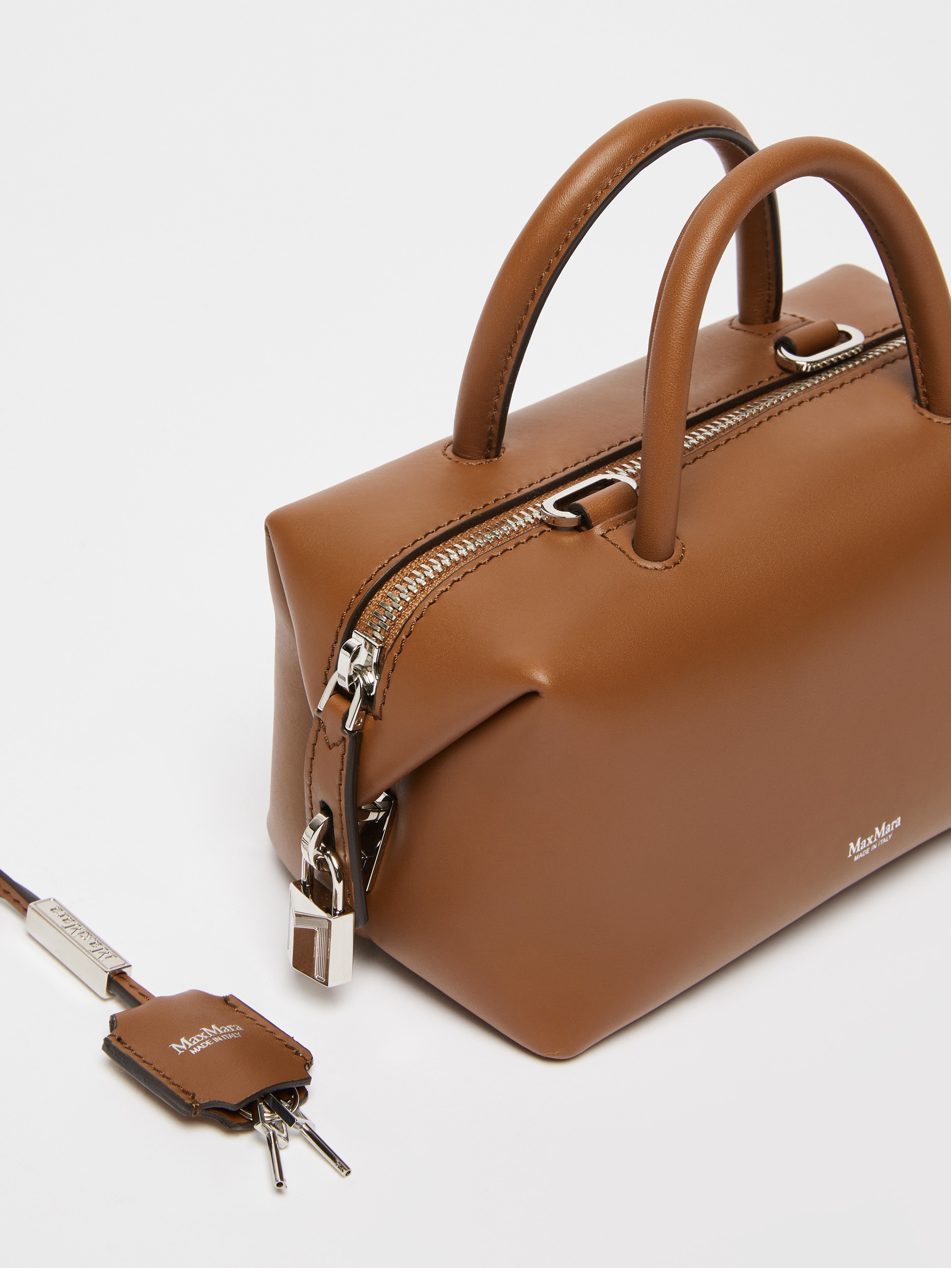 HOLDALLS Small natural leather bowler bag - 4