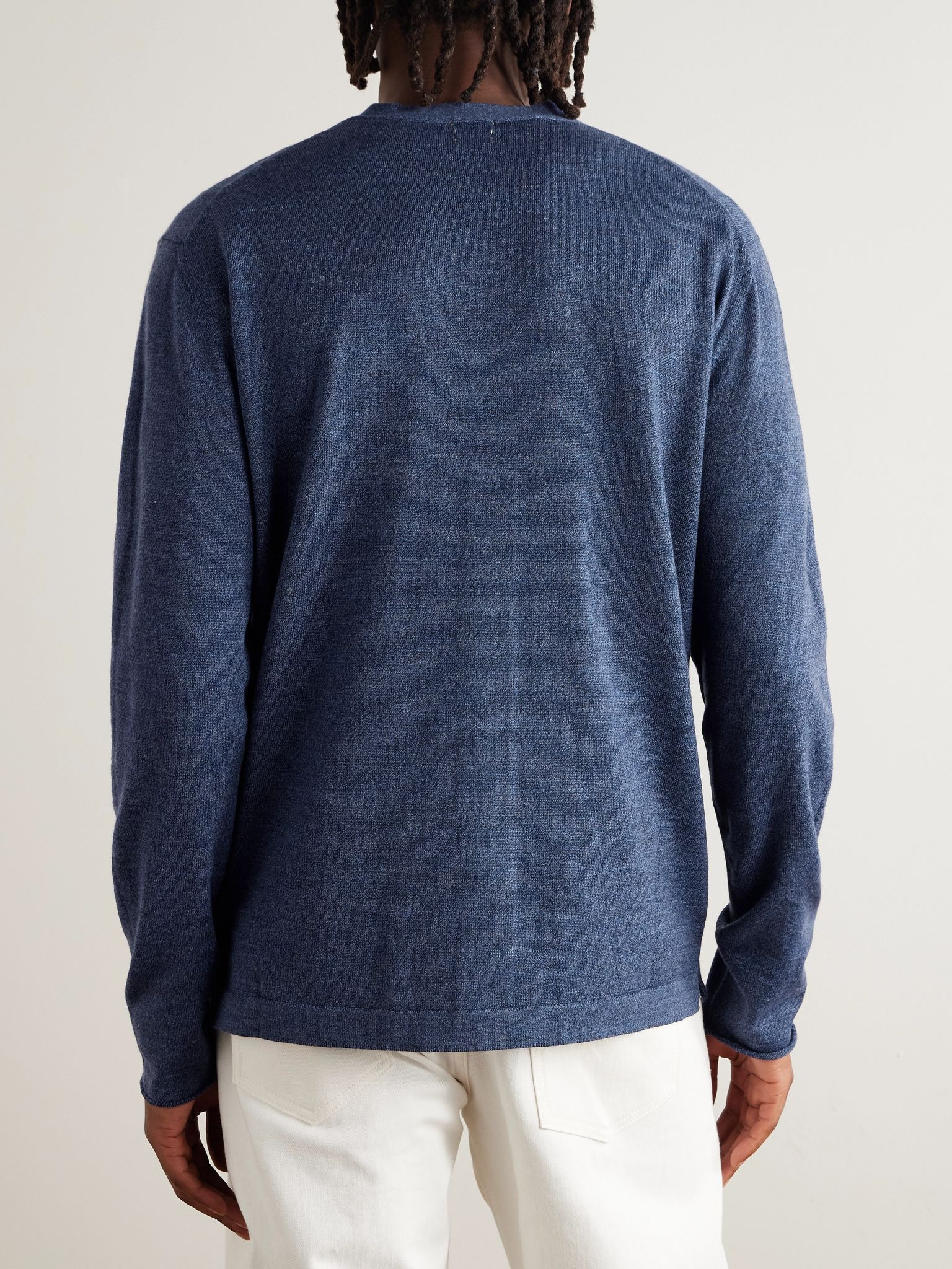 Darcy Virgin Wool Cardigan Blue - 3