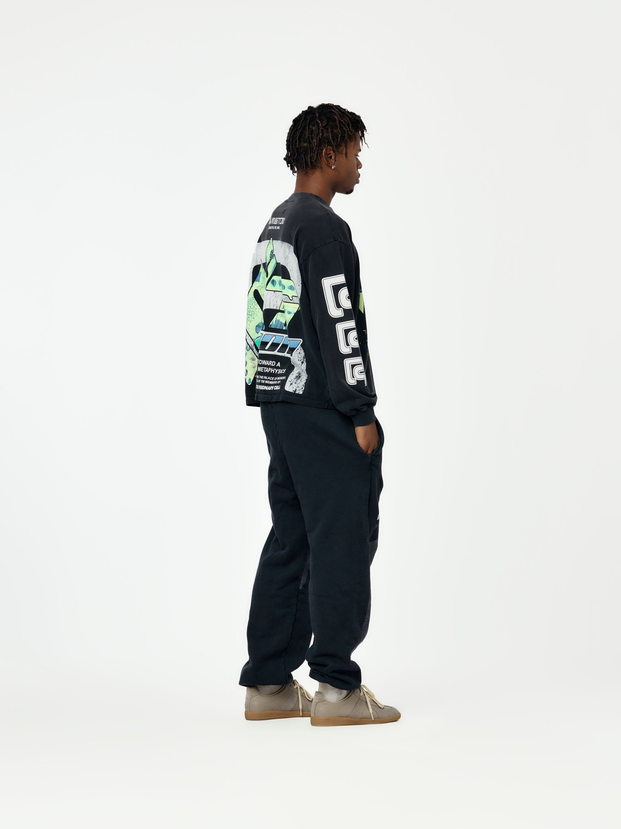 RADICAL PAPER GARDEN LS TEE (FADED BLACK) - 4