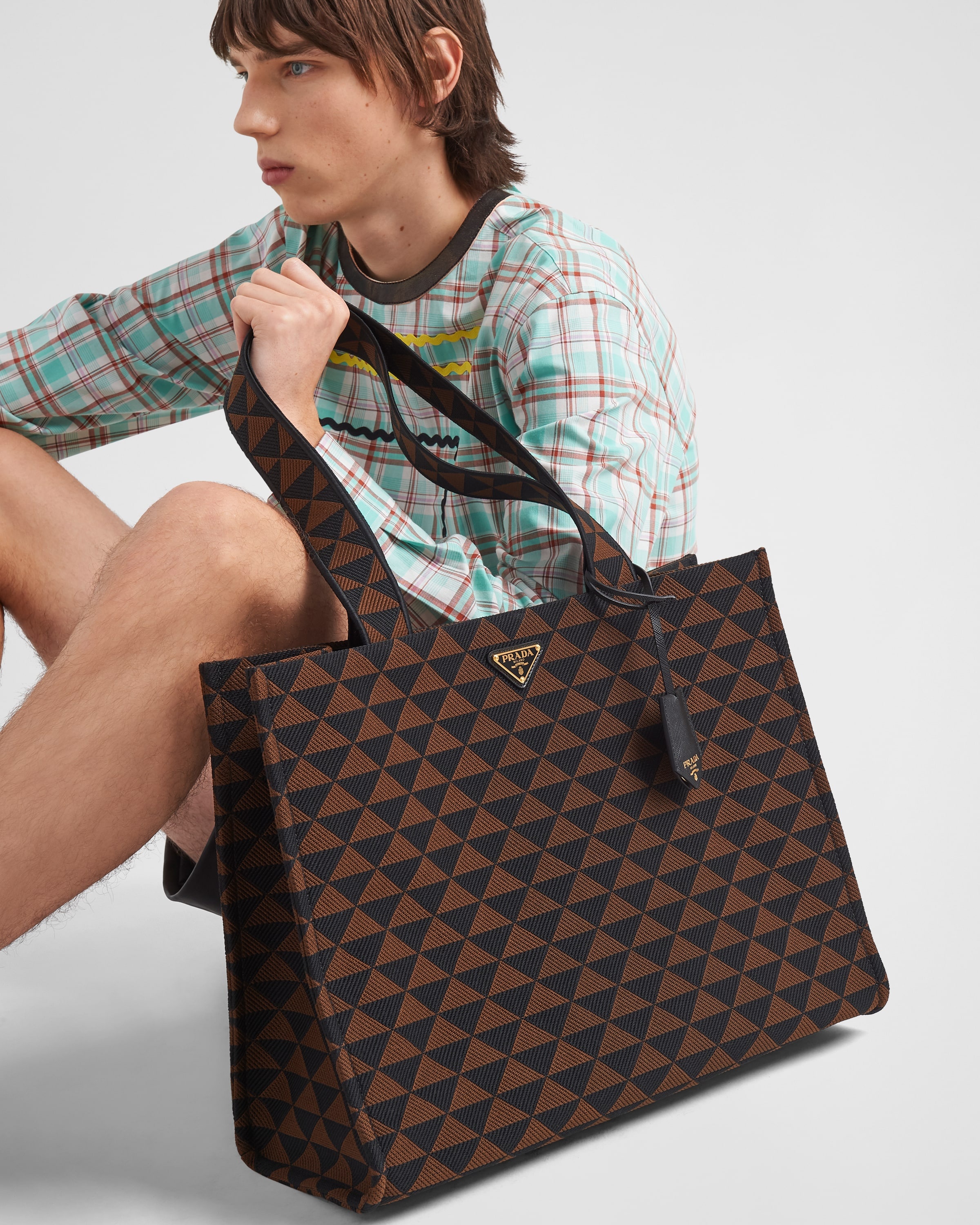 Prada Symbole bag in embroidered fabric - 8