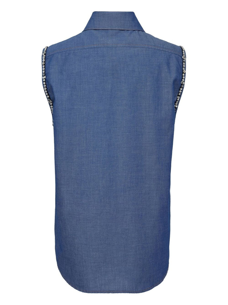 N°21 crystal-embellished sleeveless top outlook