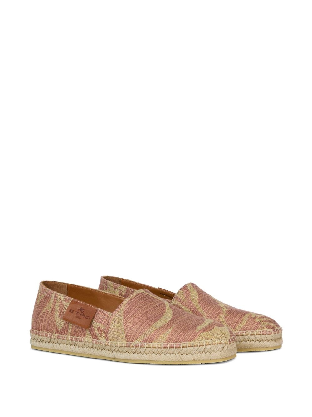 paisley-print linen espadrilles - 2
