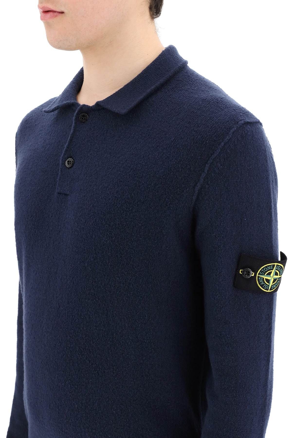 BRUSHED-EFFECT POLO SWEATER - 5