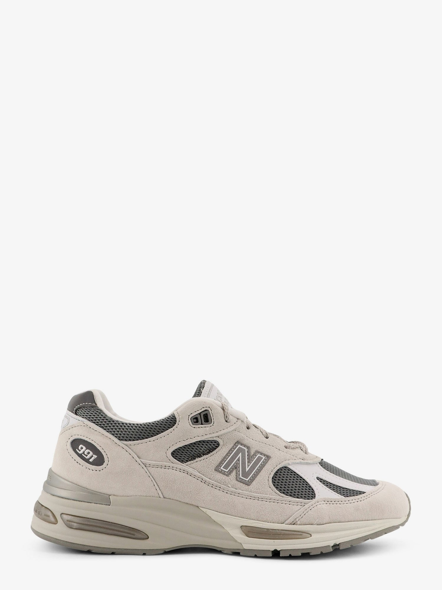 New Balance 991 Mesh And Suede Low-Top Sneakers - 1