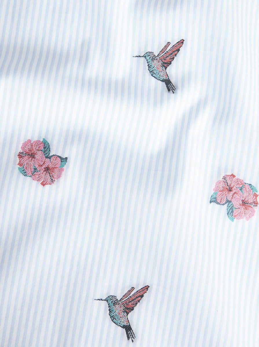 STRIPED AND JACQUARD-PATTERNED SHIRT - 6