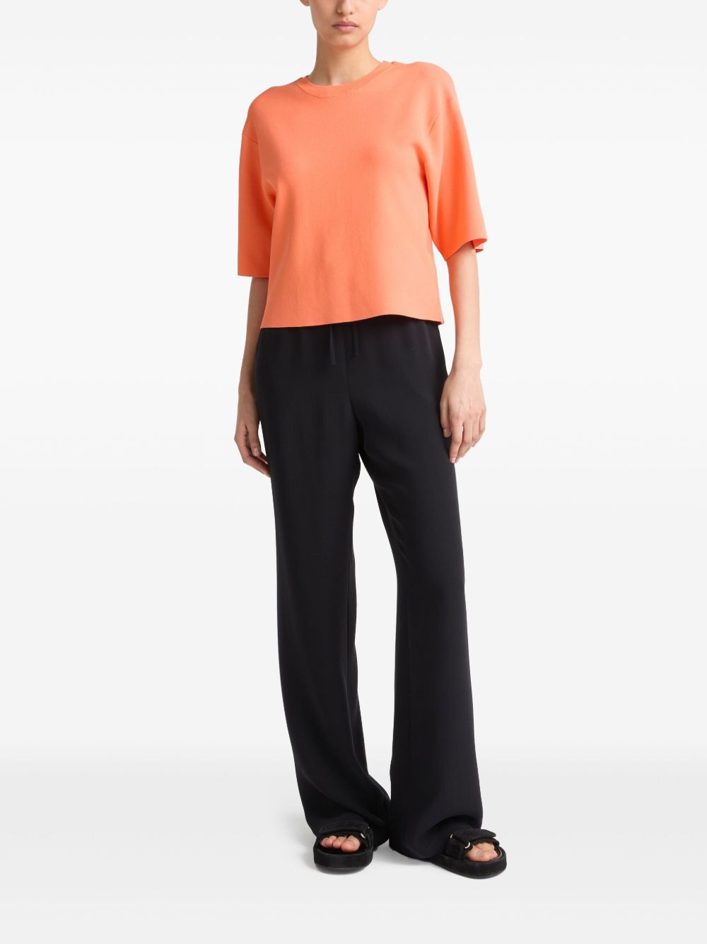 knitted cropped T-shirt - 2
