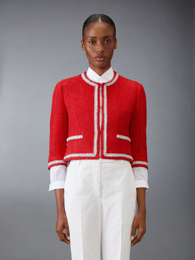 Thom Browne Tweed Drop Back Cardigan outlook