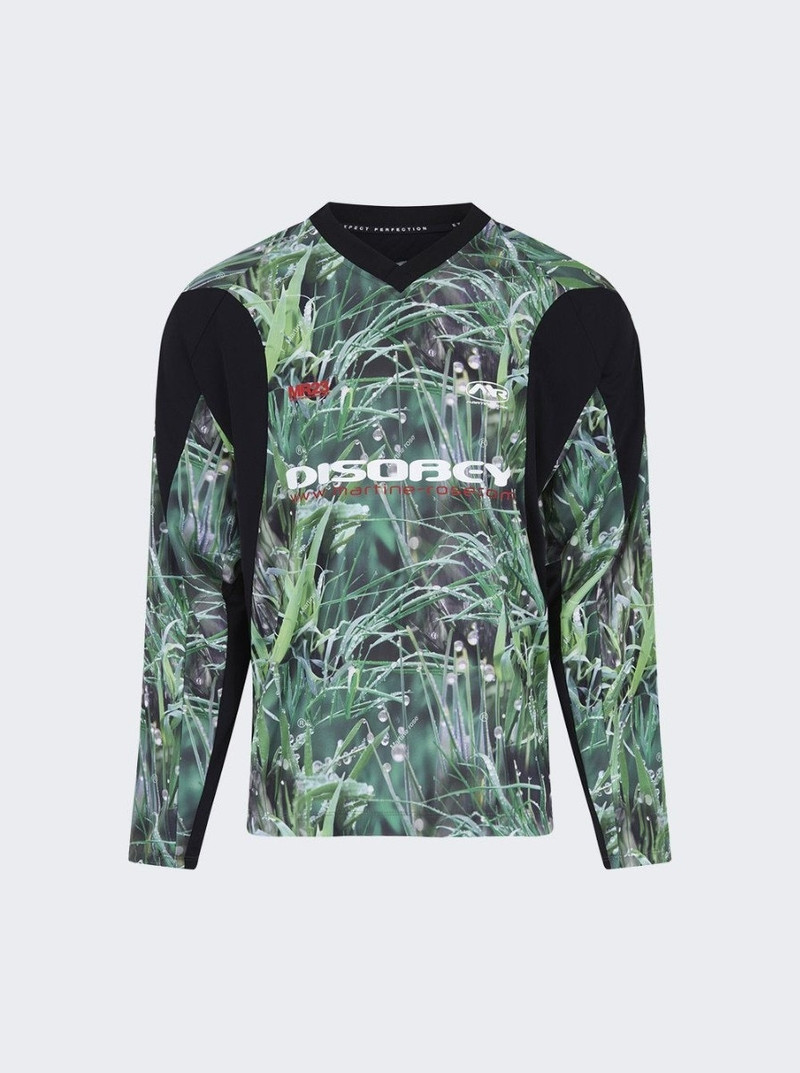 panelled long-sleeved top 1